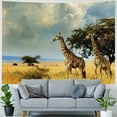 thumbnail image 4 of Nawypu Fabric 7x5ft Giraffe Backdrop Africa Safari Landscape Photography Background Giraffe Birthday Kenya Party Decorations Banner Photo Booth Props Wildlife Animals Zoo, 4 of 6