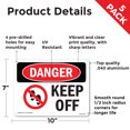 thumbnail image 2 of Keep Off OSHA Danger Aluminum Sign 10 Inch x 7 Inch - 5 Pack, 2 of 8