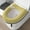 Green, variant on 2026 New Toilet Seat Thickened Toilet Seat With Carrying Handle Complete Coverage Winter Warm Household Toilet Seat Removable Waterproof Toilet Seat