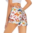 thumbnail image 3 of Disketp Flowers Birds And Butterflies Print Women's Shorts Workout Shorts for Athletic Gym Running Shorts with Phone Pockets X-Large, 3 of 8
