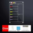 thumbnail image 4 of Acrylic Magnetic Refrigerator Stickers, Office Work And Learning Notes, Weekly Schedule, Transparent Magnetic Display Board, Household Use, 4 of 5