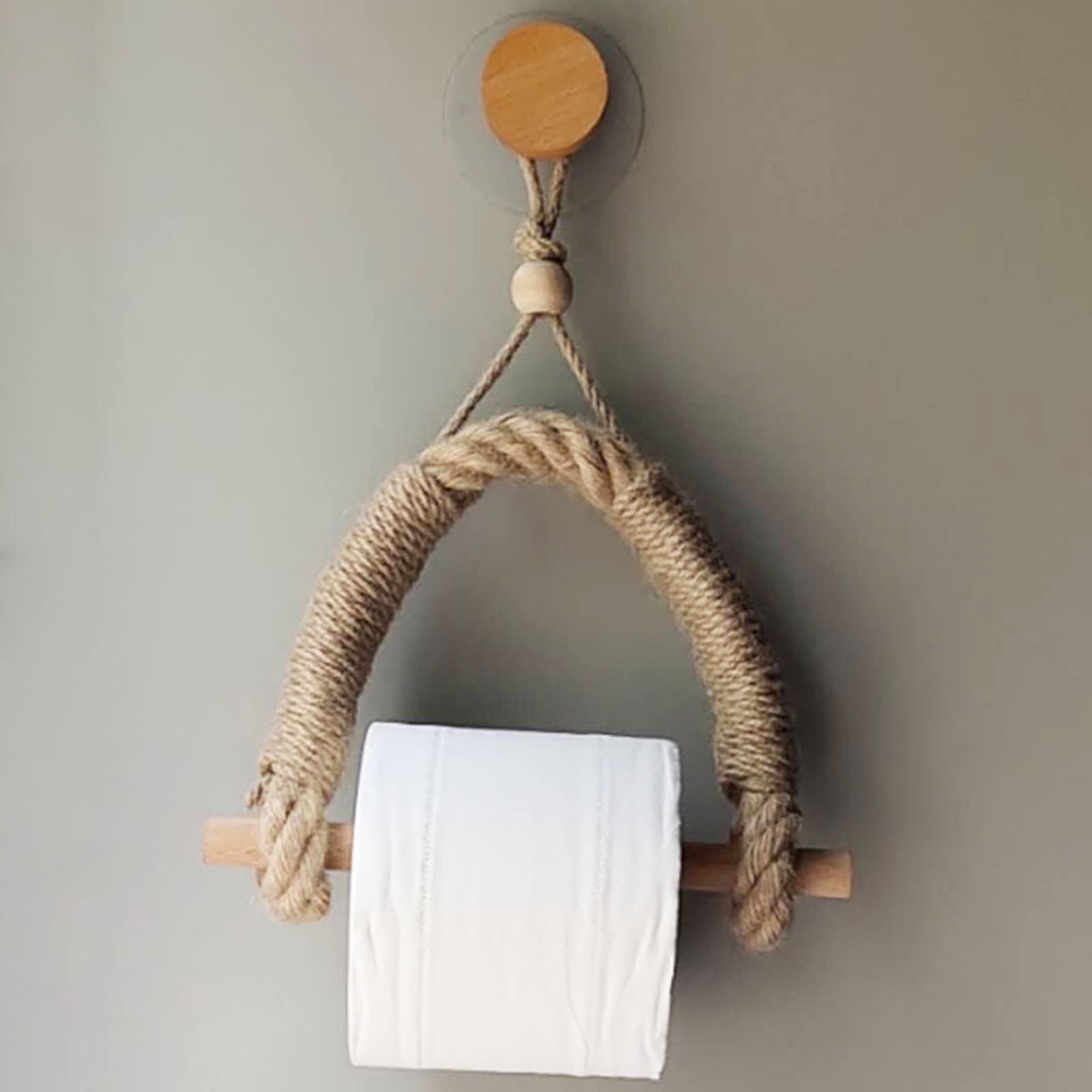 Vintage Toilet Tissue Roll Holder Towel Hanging Rope Bathroom Hotel Decoration 
