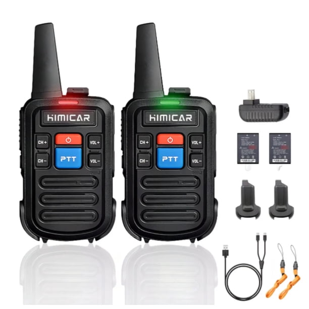 Pack 2 Walkie Talkies C50 99 Canales 2W 5km 400-480MHz Radio De Comunicacion Portatil Radios Recargable Frecuencia Modelo Negro