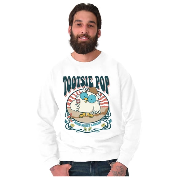 Tootsie Pop Mr Owl Spring Flowers Sweatshirt for Men or Women Brisco Brands S