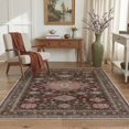 thumbnail image 5 of GENIMO 2'x7' Runner Rug, Machine Washable Non Slip Low Pile Hallway Runner Rug for Kitchen Laundry Room, Vintage Persian Diamond, Muted Brown, 5 of 6