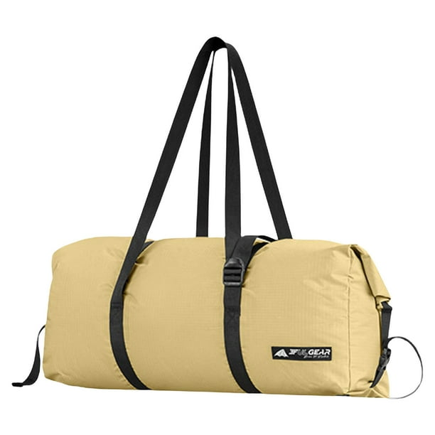 Travel Duffel Bag Portable Foldable for Backpacking Boating Fishing Khaki L