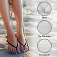 thumbnail image 6 of Uourmeti USA Flag Stripe Shower Flip Flops Women Sturdy and Cozy Toe Strap Non Slip Womens Sandals Comfortable, 6 of 7