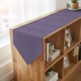 thumbnail image 4 of Pure Lilac Gray Table Runner Linen Burlap Table Runner 72 Inches Long Contemporary Solid Color Minimalist Art Dresser Scarves for Kitchen Island Coffee Dining Room Party Holiday Decoration 16"x72", 4 of 8