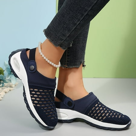 

SHYPM Women Fashion Platform air cushion sports lippers Comfy Breathable Non Slip Walking Fashion Shoes