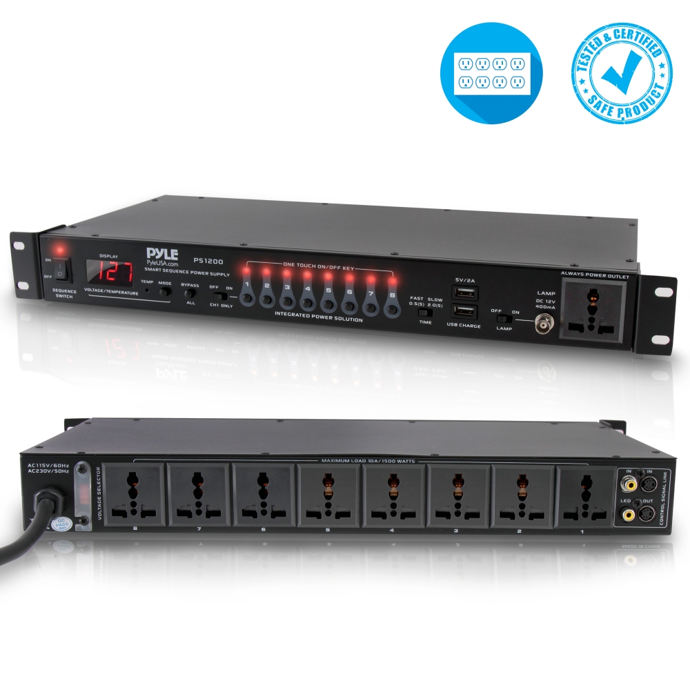 Pyle Stage and Studio Power Sequence Conditioner, Pro Audio AV Digital