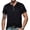 Black1, variant on Men's Solid Color Short Sleeve Round Neck Pullover Top with Button Detail – Soft Rayon-Polyester Blend Casual Summer Shirt | S–3XL