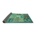thumbnail image 2 of Ahgly Company Indoor Rectangle Abstract Turquoise Blue Modern Area Rugs, 5' x 7', 2 of 4