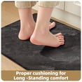 thumbnail image 3 of PABUBE Anti Fatigue Kitchen Mat 24"x59", Waterproof Standing Mat, Non-Slip Comfort Cushion Kitchen Runner Rug, Easy Clean Floor Mat for Kitchen, Office, Sink, Laundry, Black, 3 of 9