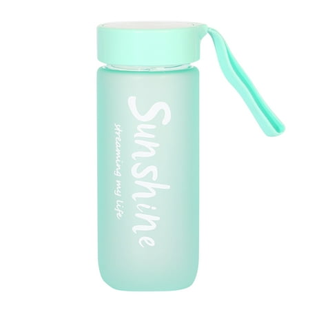 

Water Bottle 550ml Frosted Hanger Drinking Cup Leakage-proof Plastic Portable Water Bottle Green