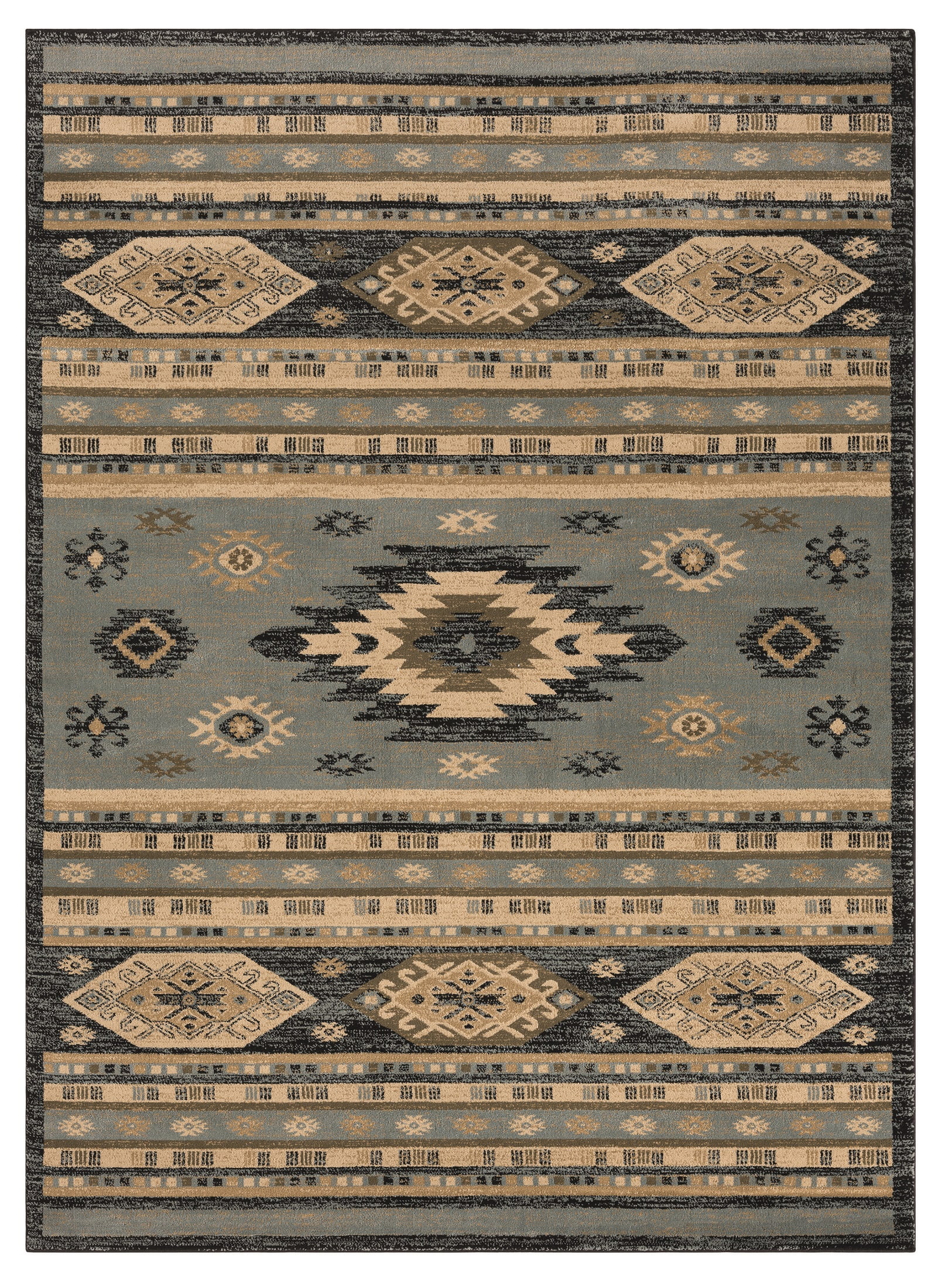 United Weavers Plateau Mason Southwestern Plaid Accent Rug, Blue, 1'10" x 3'