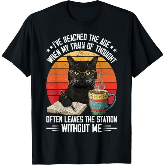Sam Soft Cat I've Reached The Age When My Train Of Thought Men Women T-Shirt