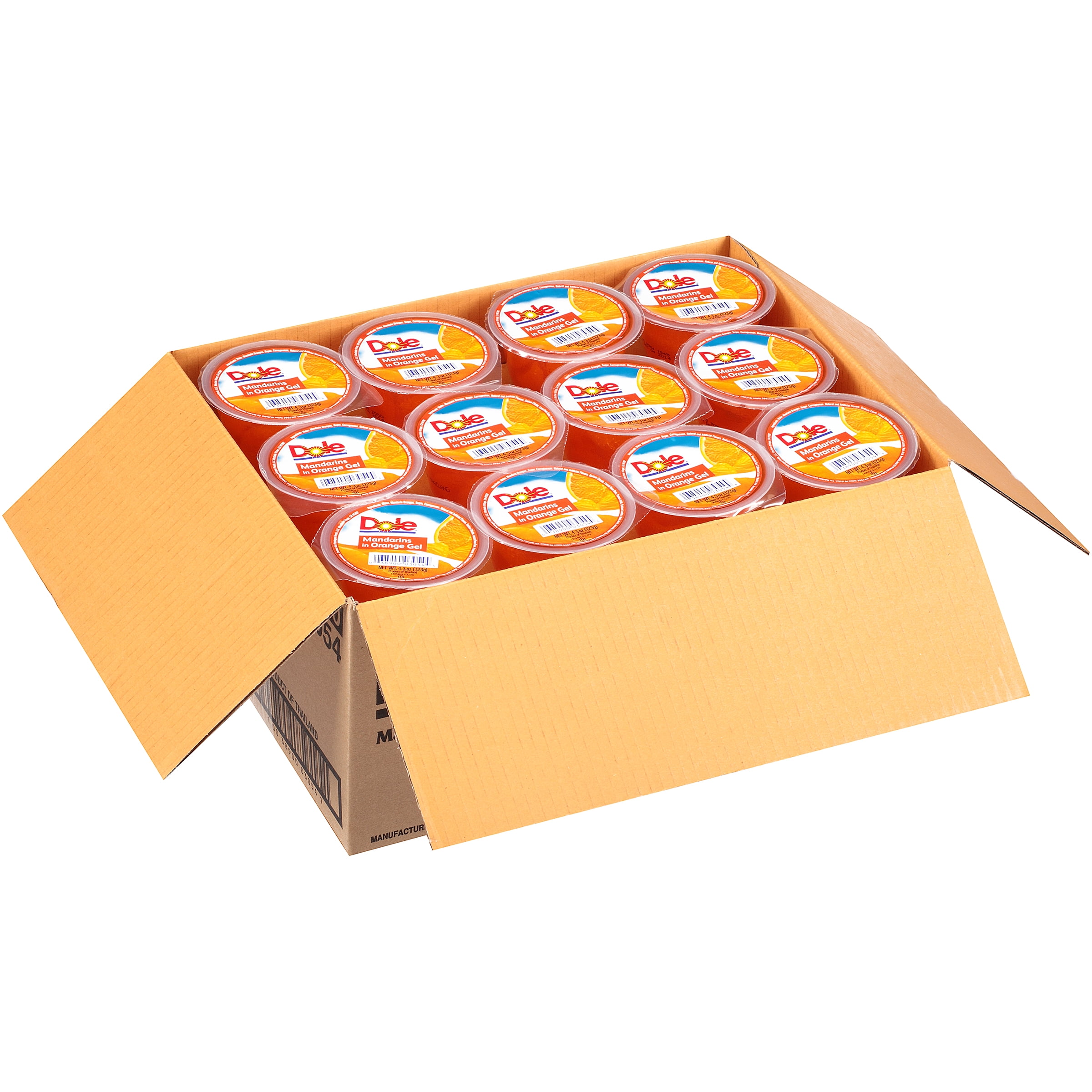 36 PACKS : Dole Mandarin in Orange Gel, 4.3-Ounce Cups