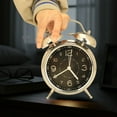 thumbnail image 4 of REGALWOVEN Metal Mechanical Alarm Clock for Heavy Sleepers Loud Bell Sound, Easy Setup, Outfits Guest Room/Bedside Black 4.5"L x 2.2"W x 6.3"H, 4 of 5