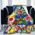 thumbnail image 6 of Super Mario Blanket, Super Soft Throw Blanket For Bed Sofa Couch, Cozy Flannel Blanket For Bedroom Livingroom, 40"X30", 6 of 9