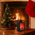 thumbnail image 3 of Fireplace Lanterns Decorative,Small Fire Place,Flame Effect LED Fire Lamp,Battery Operated USB Charge Portable Fireplace,Indoor Outdoor Christmas Decoration (No Heater Function Black),C, 3 of 7