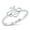 Silver, variant on Rose Gold-Tone Sterling Silver Plain Bumblebee Ring Size 5