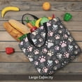 thumbnail image 6 of Defioc Colorful Paws Of Dog Pattern Tote Bag for Women,Large Capacity Tote Bag with Zipper Casual Shoulder Handbags Shopping Bag, 6 of 8
