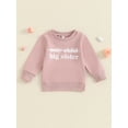 thumbnail image 4 of Suagox Toddler Girls Sweatshirts Classic Letter Print Long Sleeve Round Neck Pullovers Spring Fall Tops for 6-24 Months and 2-4 Years Old Baby, 4 of 10