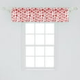 thumbnail image 2 of Ambesonne Valentines Day Window Valance, Brush Drawing Hearts, 42" x 12", Vermilion White, 2 of 3