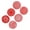 Red, variant on Ywmsfl Heatproof Silicone Coasters 9.6cm Round Printed Pattern Cup Mat Heat Insulated Drink Pad for Home Use Table Protectors