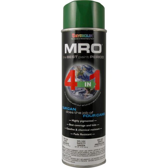Seymour SM620-1452 20 oz MRO Safety Enamel High Solids Spray Paint, Green
