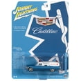 thumbnail image 3 of 1966 Cadillac Ambulance Blue Metallic and White "Special Edition" 1/64 Diecast Model Car by Johnny Lightning, 3 of 3