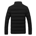 thumbnail image 1 of Chaqueta de invierno para hombre, cuello alto, abrigo con cremallera sólida, ropa de abrigo ajustada (2XL) Likrtyny Para estrenar, 1 of 4