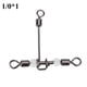 thumbnail image 1 of Pezas 10 Piezas Conjunte de Forma de T Drable T Swivels Conectores Conectores de Pesca Accesorios 1/0x1, 1 of 8