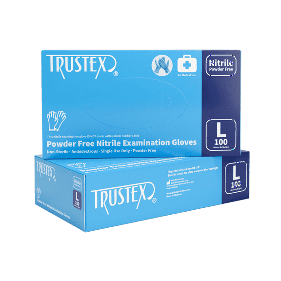 Trustex Nitrile Medical Exam Gloves | Size Large | 1000 Count Disposable Gloves Case | Latex and Powder Free