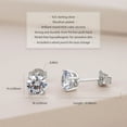 thumbnail image 3 of 925 Sterling Silver Stud Earrings | AAA Cubic Zirconia | Rhodium-Plated Studs | Hypoallergenic | 3-6mm, 3 of 5