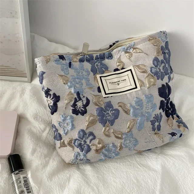 Sac Cosmétique pour Femmes à Imprimé Léopard Rose, Fleur Rétro, Petite Pochette pour Dames, Sac à Main de Voyage, Sacs de Rangement pour Crayons d'Écolière
