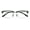 Matte Black/Silver, variant on Men Aluminum Optical Frame Rectangular Reading Glasses with Titanium Temple Half Rimless 144MM Ti04 +1.00