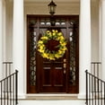 thumbnail image 1 of Artificial Spring Leaf Wreath for Front Door Decor Realistic Floral Hoop for Year-Round Home Display and Welcome Decor, 1 of 8
