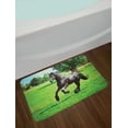 thumbnail image 2 of Horses Bath Mat, Friesian Male Horse Masculine Driving Force of Life Power Inner Strength Symbol, Non-Slip Plush Mat Bathroom Kitchen Laundry Room Decor, 29.5 X 17.5 Inches, Black Green, Ambesonne, 2 of 2