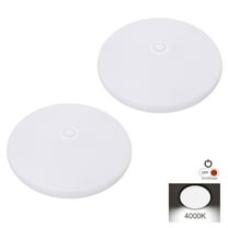 Facon 3-1/2'' LED RV Puck Light Super Slim Under Cabinet Light, 2-Packs Surface Mount Ceiling Dome Light with Push Switch, 12V DC Interior Light for RV Camper Trailer Motorhome, 4000K Cool White Light