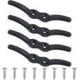 thumbnail image 1 of 4pcs 113mm Nylon Black Rope Cleat, Rope Cleat, Nylon Sailing Mast Claw Tie, Black, 1 of 5