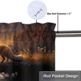 thumbnail image 5 of Fox Thermal Insulated Window Curtain Valance Forest Flowers Lake Wildlife Country Safari Hunting Theme Rod Pocket Valances for Bedroom Living Room Dining Room 54 by 18 in, 1 Panel, 5 of 6