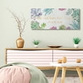 thumbnail image 2 of Stupell Industries Be Still Psalm 46:10 Blooming Succulent Plants Botanical & Floral Painting Gallery Wrapped Canvas Art Print Wall Art, 17 x 40, 2 of 6