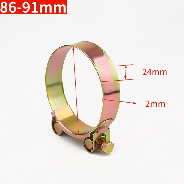 1Pc Repair Tool Exhaust Welding Hardware Carbon Steel Bolt Pipe Clip Hose Clamps 86-91mm