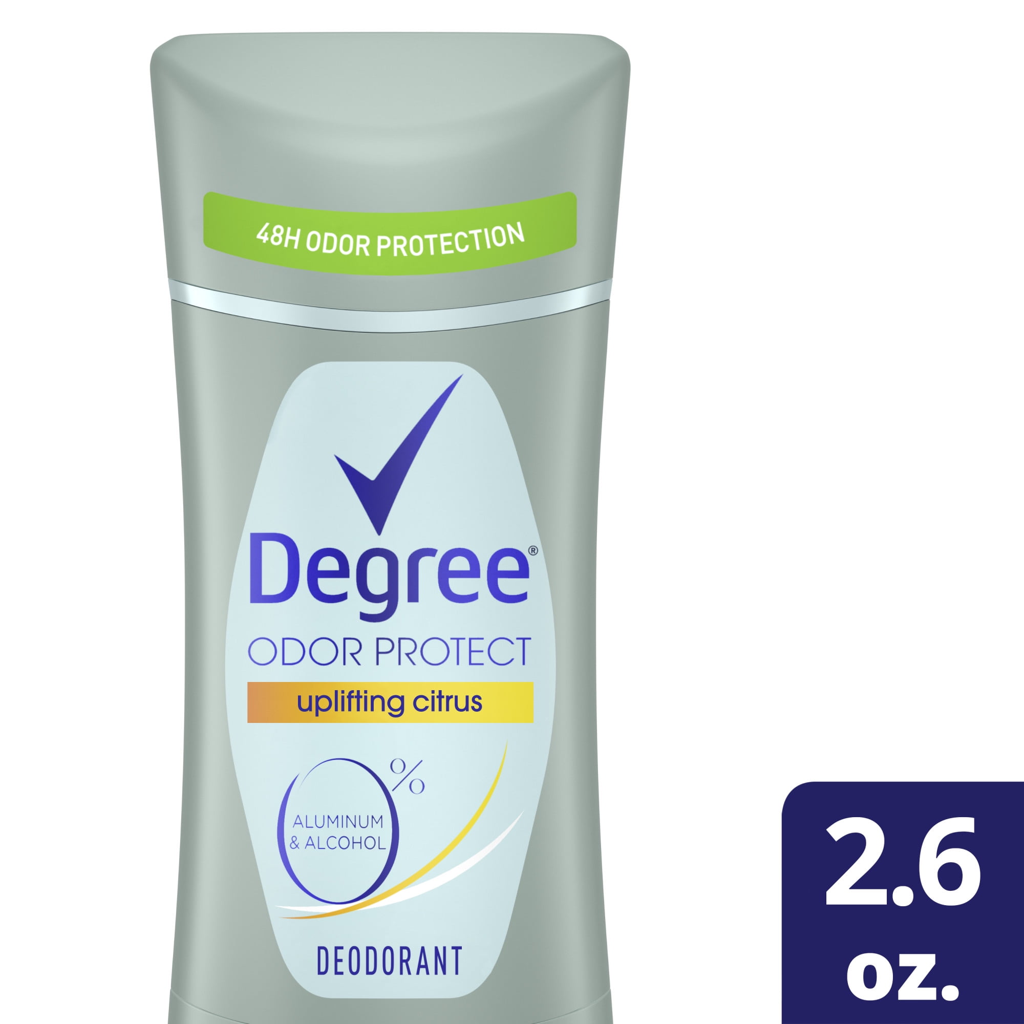 Degree 0 Aluminum Free Deodorant Uplifting Citrus, 2.6 Oz.