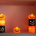 thumbnail image 3 of Wosthever Linternas de calabaza de Halloween, decoraciones prácticas para fiestas, 12 piezas, con cuerda de plástico, alta dureza Iluminación navideña trompeta, 3 of 6