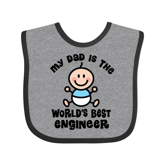 Inktastic Worlds Best Engineer Dad Boys Baby Bib