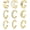 E Package 10, variant on Gold-Tone Ear Cuff Set, 9-Piece Non-Piercing Ear Cuff Pack with CZ, Twisted & Textured Designs, Clip-On Cartilage Ear Jewelry for Women