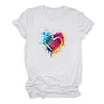 thumbnail image 7 of VKOYWKM Heart Tshirts for Women Valentines Day T-Shirts Love Graphic Tees Short Sleeve Crew Neck Loose Fit Holiday T-Shirts Valentines Day Gifts Tops, 7 of 7