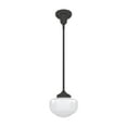 thumbnail image 2 of Hunter - Saddle Creek 1-light Noble Bronze, Small Pendant Light, Dimmable, Schoolhouse Style, Schoolhouse Shaped, for Bedrooms, Dining, Living Rooms - 19032, 2 of 9